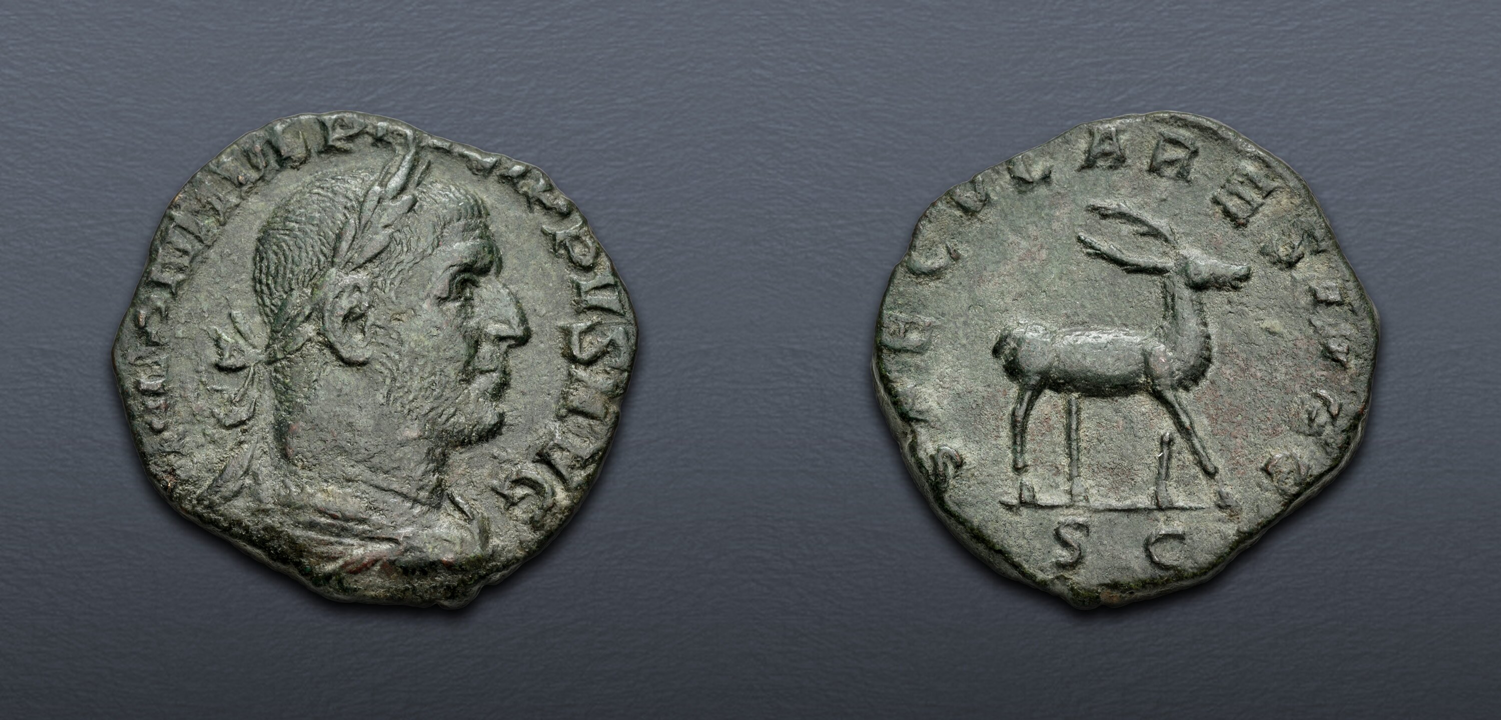 Philip I. AD 244-249. Æ Sestertius (27mm, 13.18 g, 12h). Ludi ...