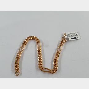 GOLD PLATED FIGARO BRACELET - 9 GRAM - 51929/6844