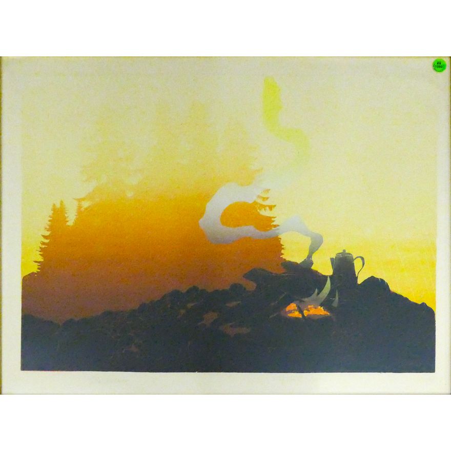 Elton Bennett ''Steelhead Weather'' Plate Signed Serigraph Framed 21''x27''
