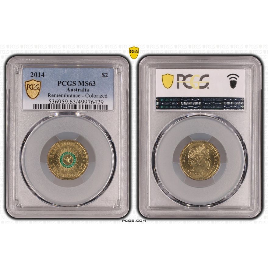 Remembrance - Colorized, Two Dollar, 2014, PCGS MS63