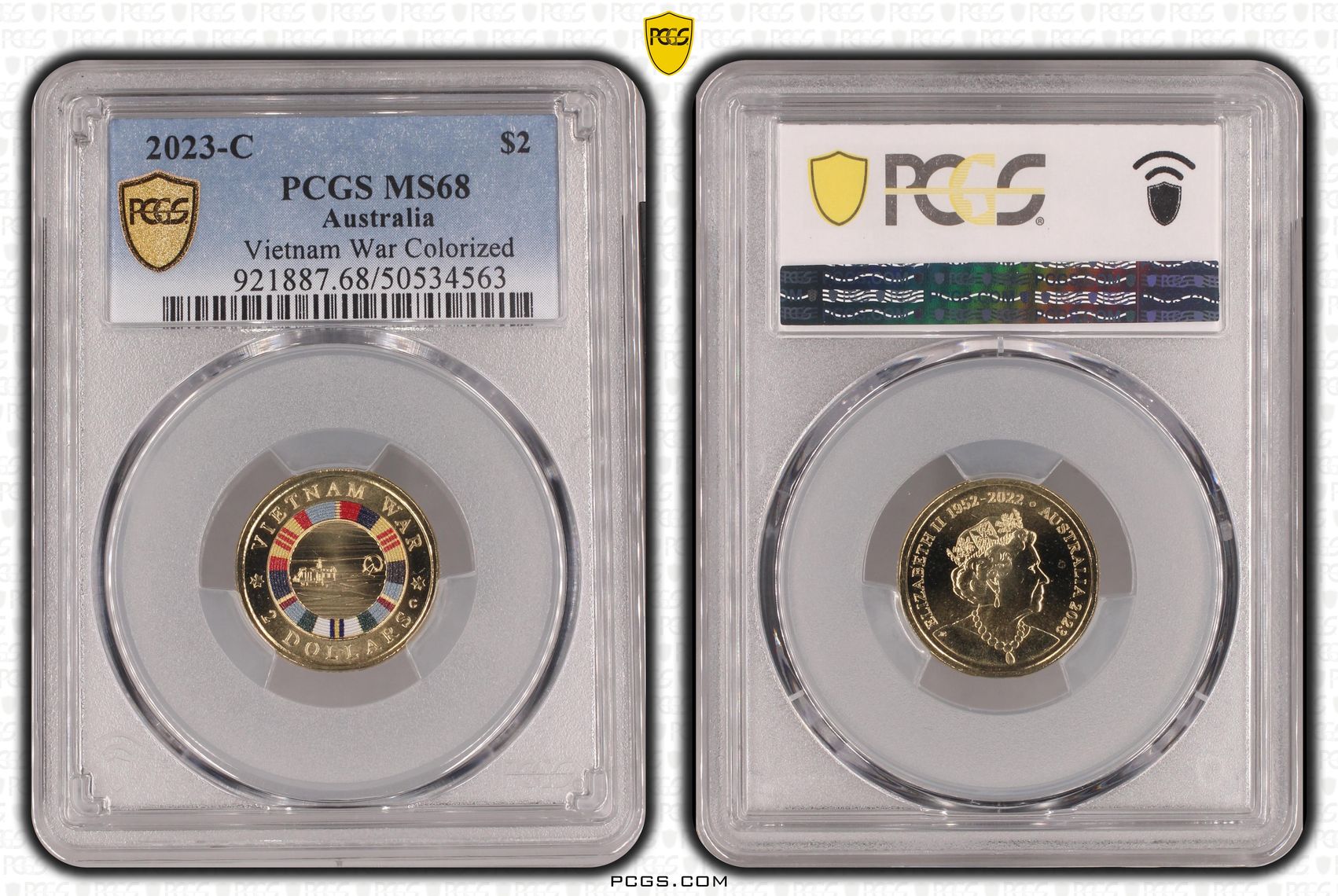 Vietnam War Colourised, Two Dollar, 2023-C, PCGS MS68
