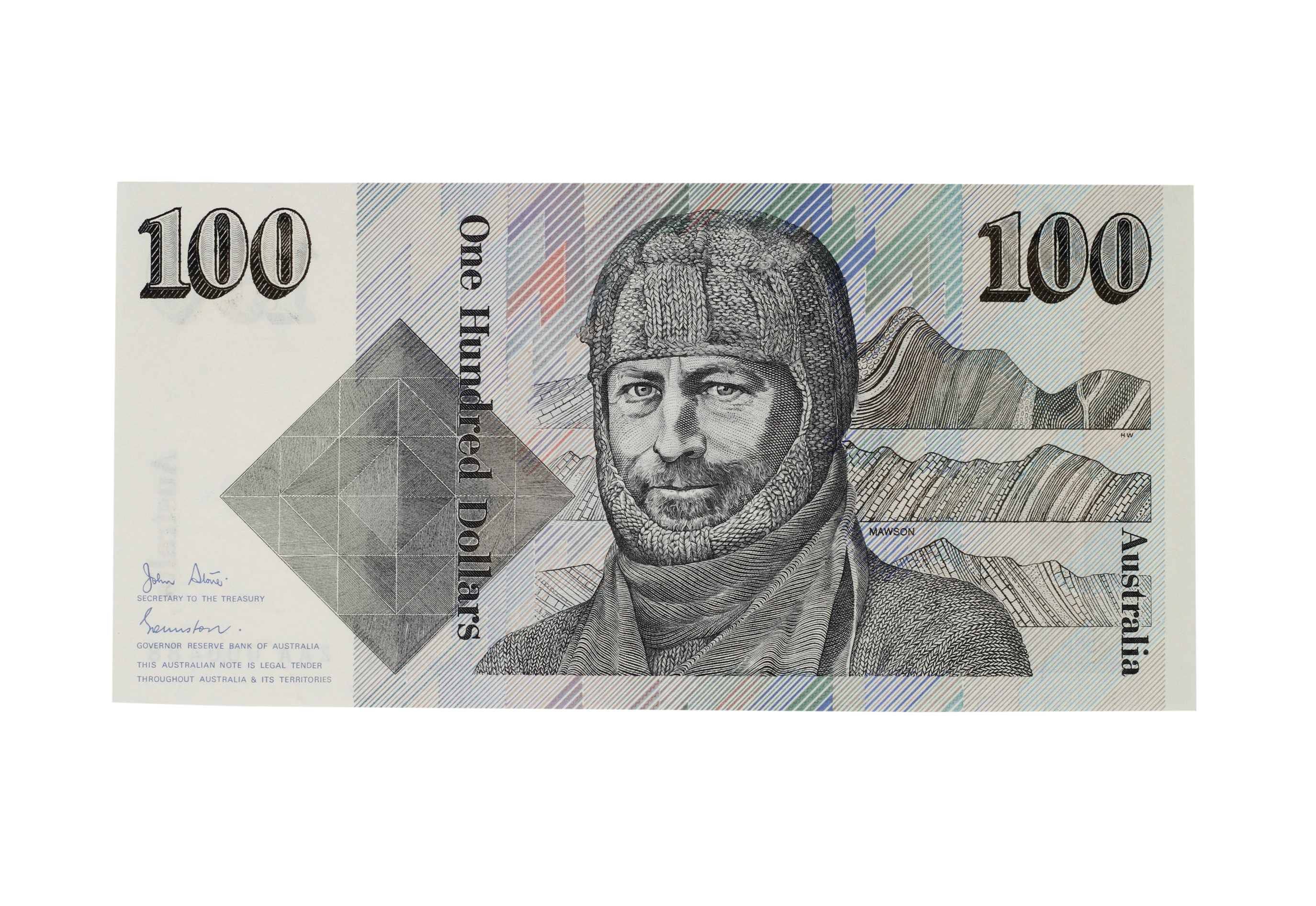 2277. · Johnston/Stone, One Hundred Dollars,  1984, UNC