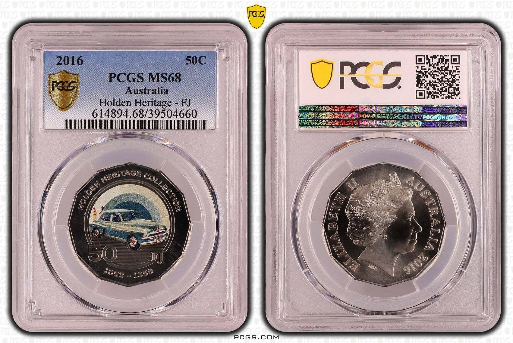 Holden Heritage - FJ, Fifty Cent, 2016, PCGS MS68