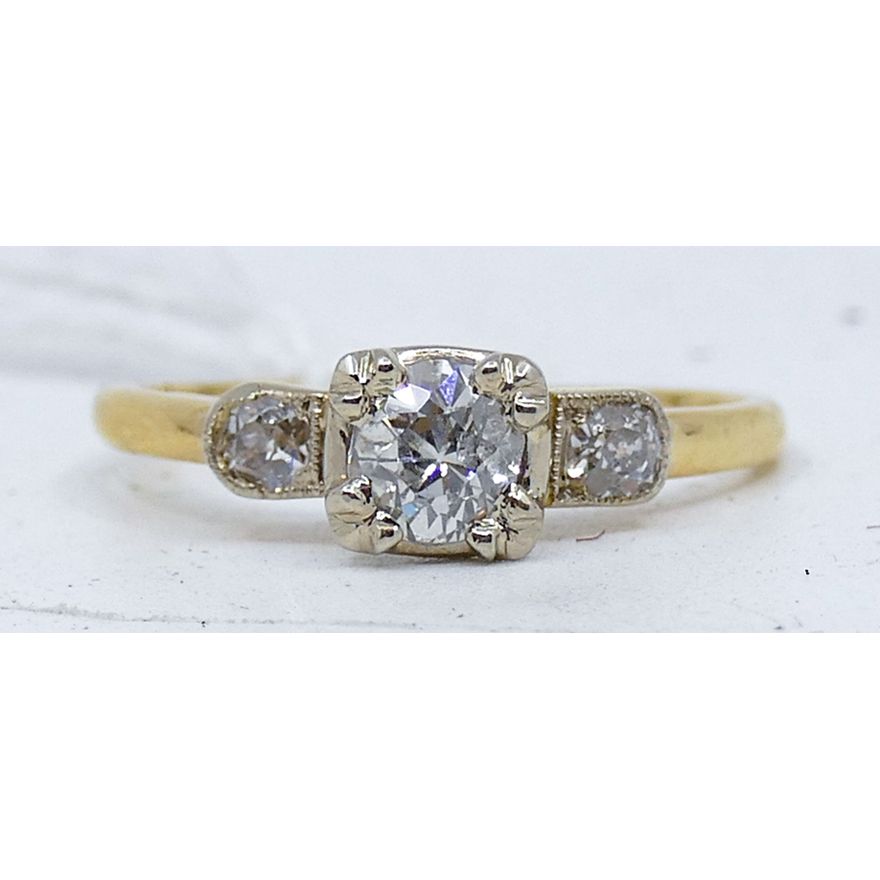 Vintage 14k Diamond Ring Size 5.5.