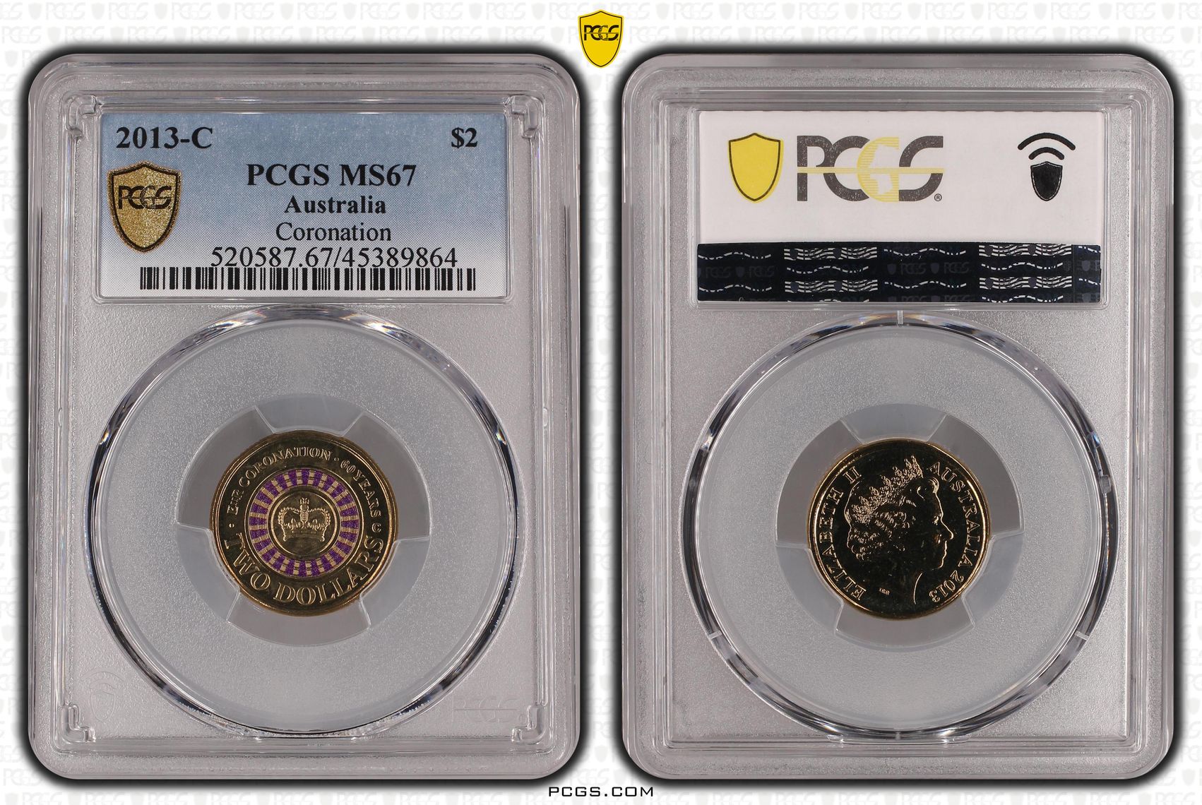 Elizabeth II, Coronation, Two Dollar, 2013-C, PCGS MS 67