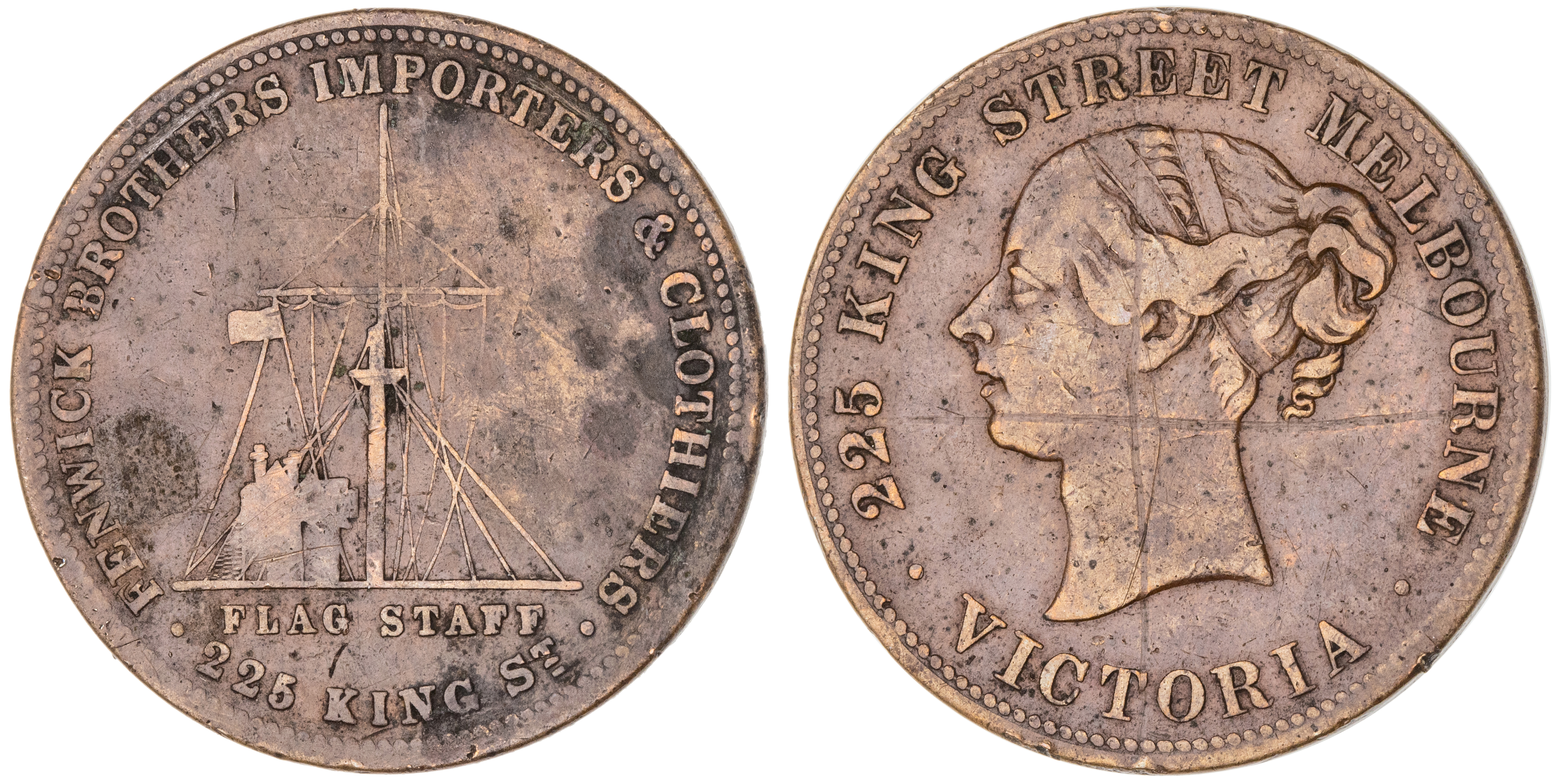 408 · Melbourne, Victoria, Fenwick Brothers, Penny, Fine