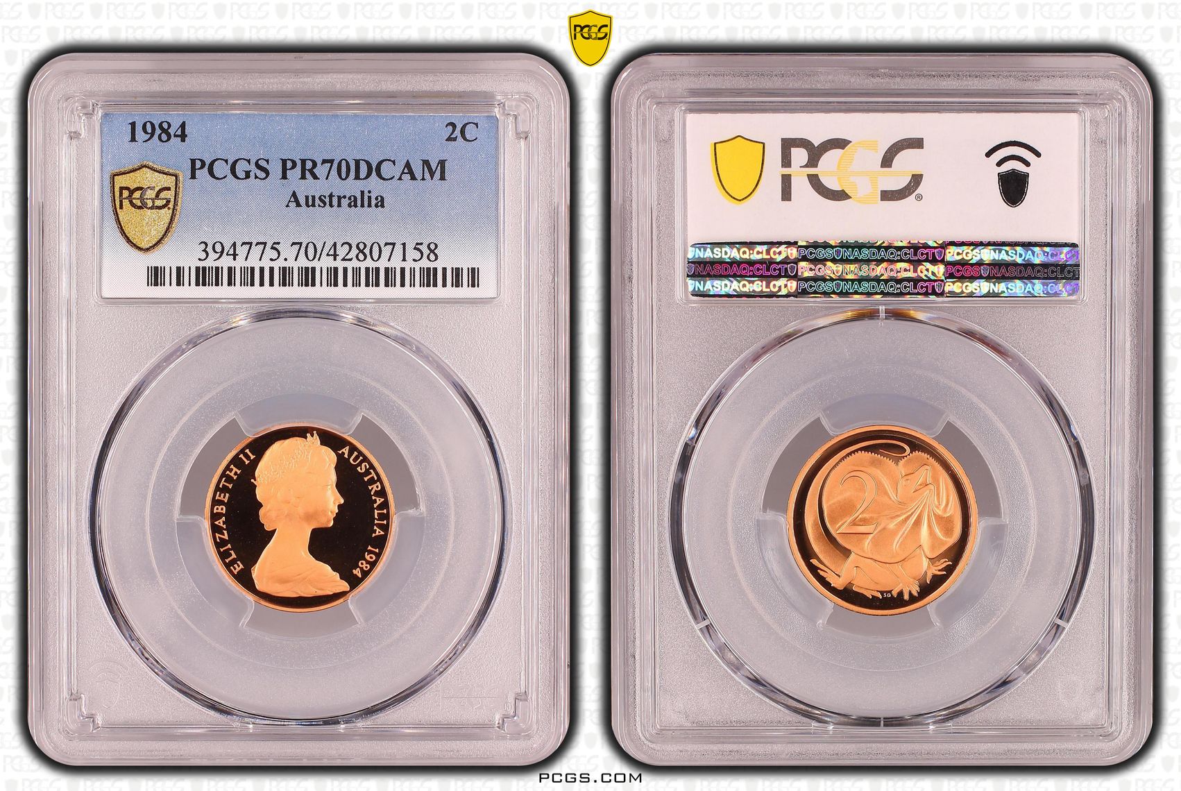 1984 Australia Two Cent, 2c PCGS - PR70DCAM POP 28/0 -158
