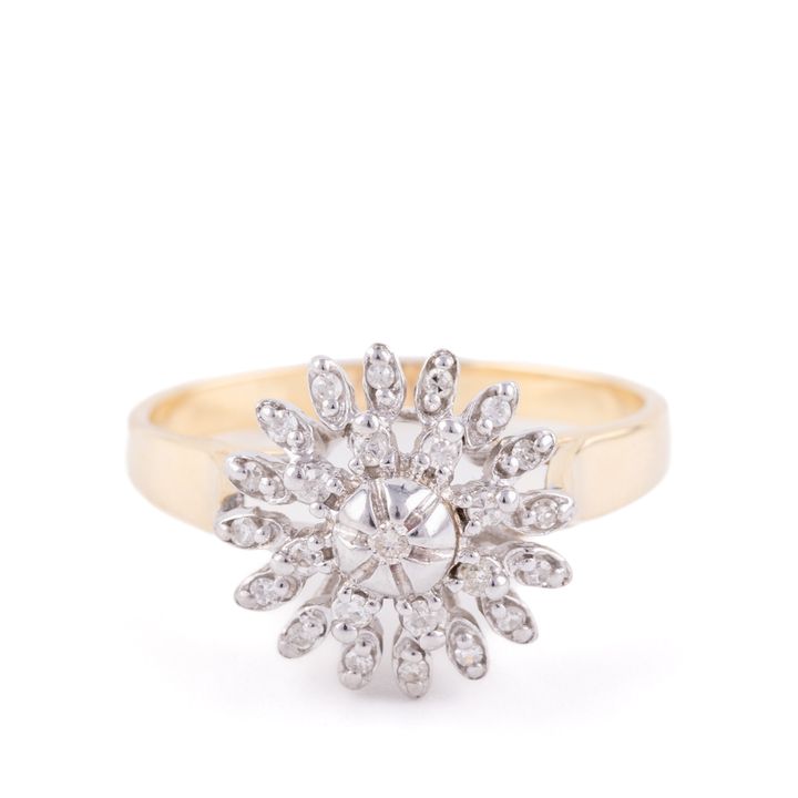 Diamond Cluster 9ct Gold
