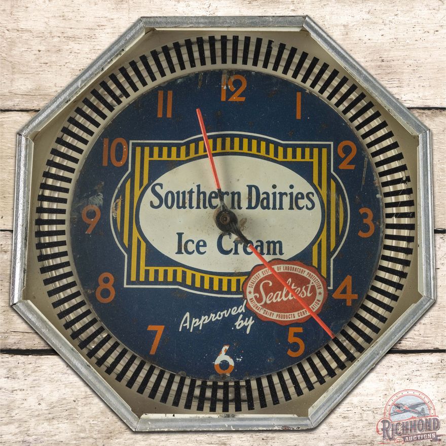 Southern Dairies Ice Cream Neon Products Octagon Neon Spinner Advertising Clock