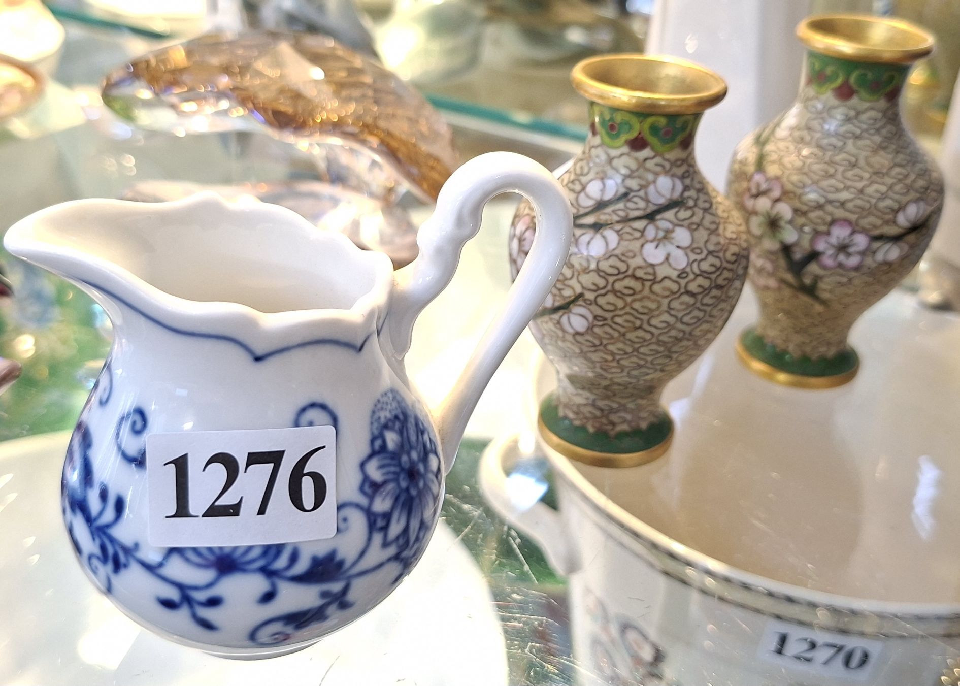 Cloisonne Vases And Ceramic Jug