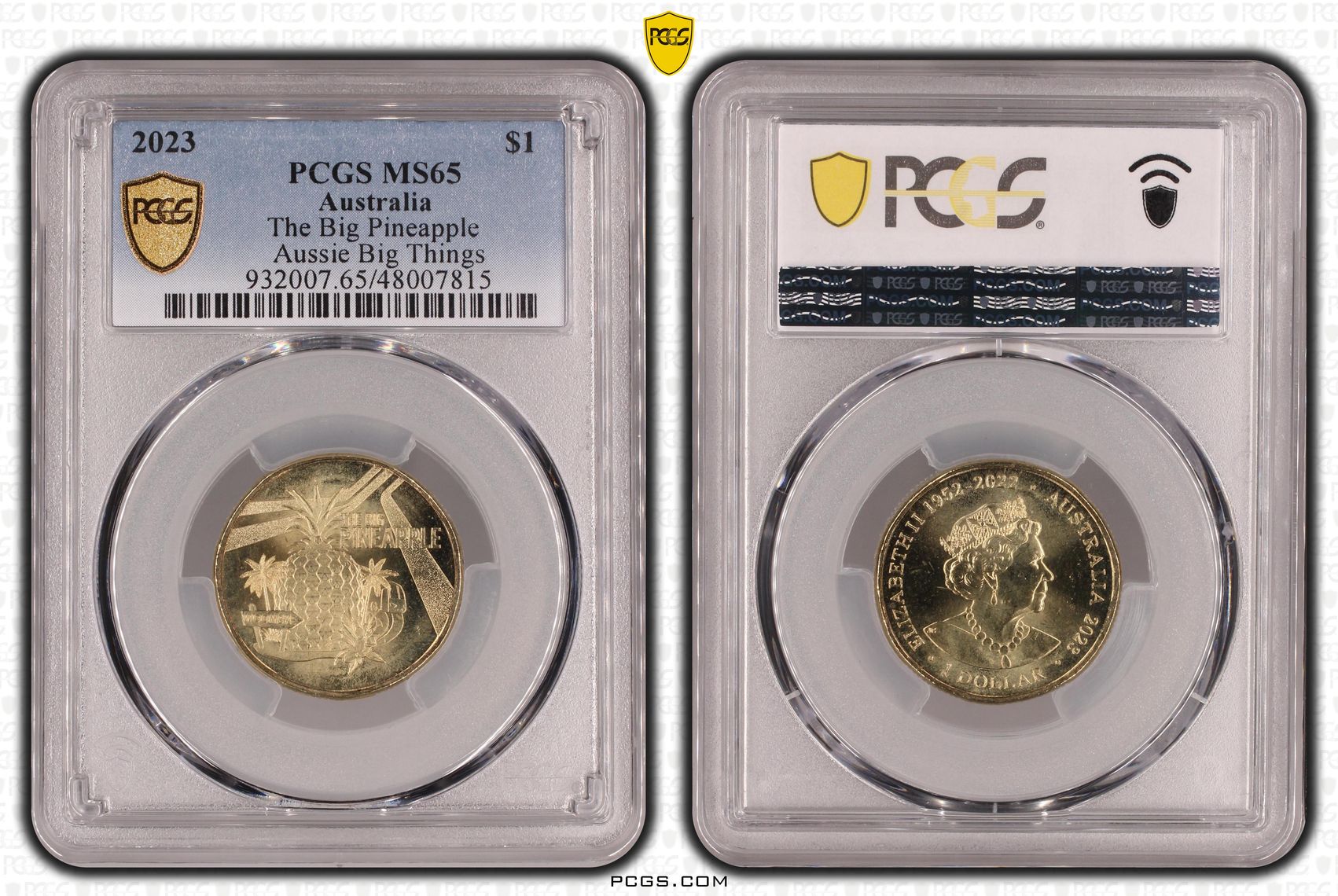 The Big Pineapple Aussie Big Things, One Dollar, 2023, PCGS MS65