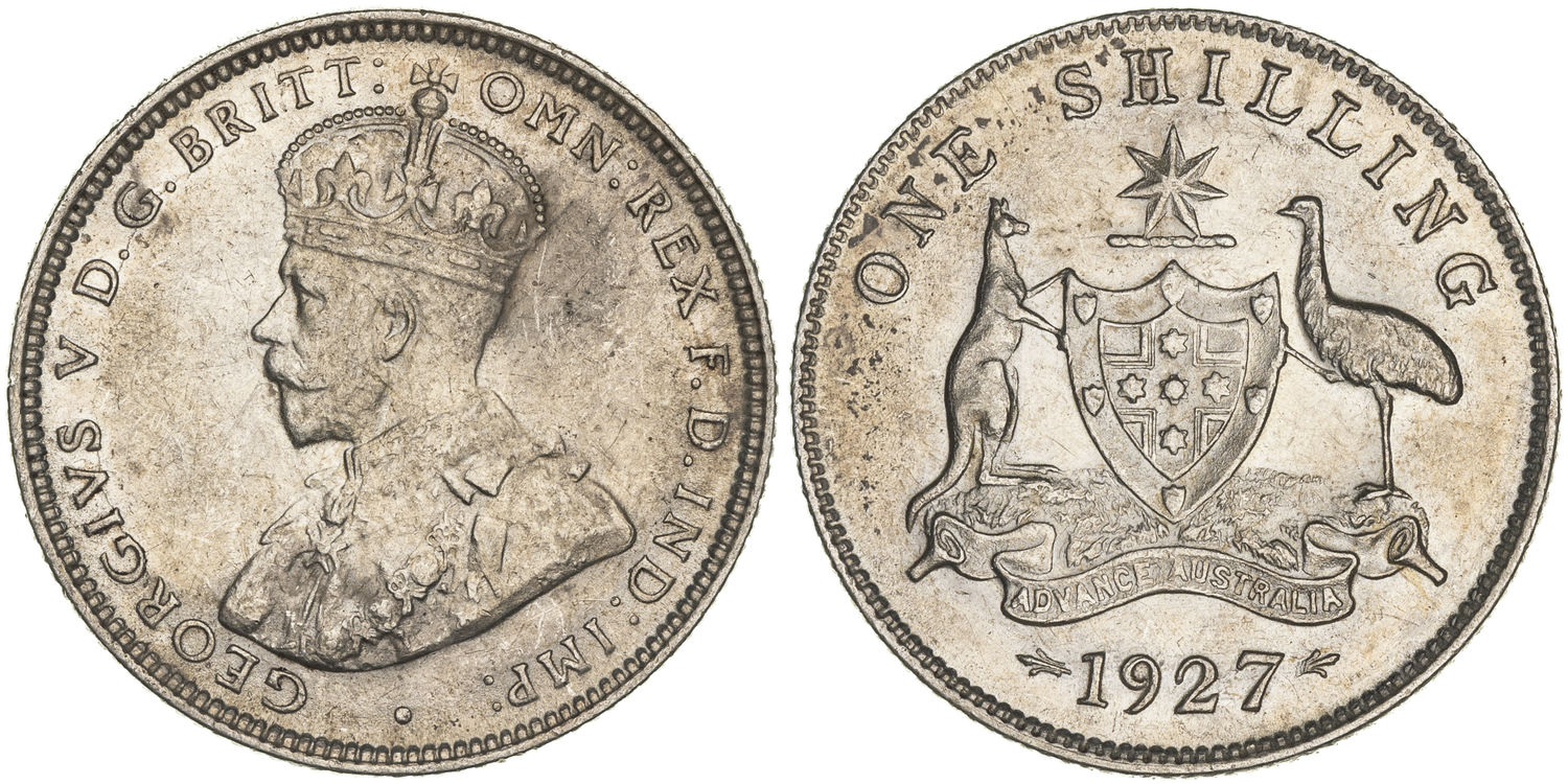George V, Shilling, 1927, UNC