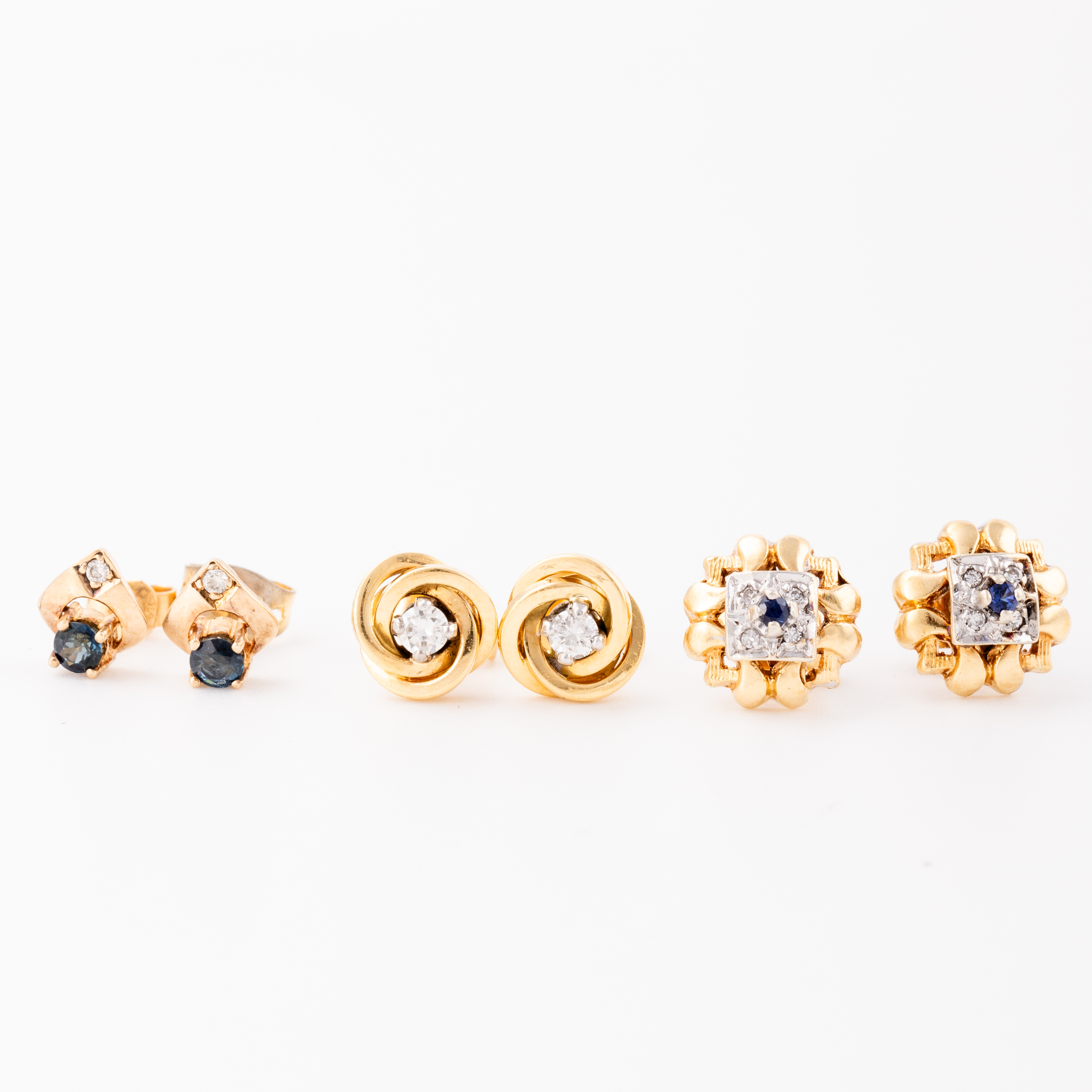 Assorted Stud Earrings 18ct Gold