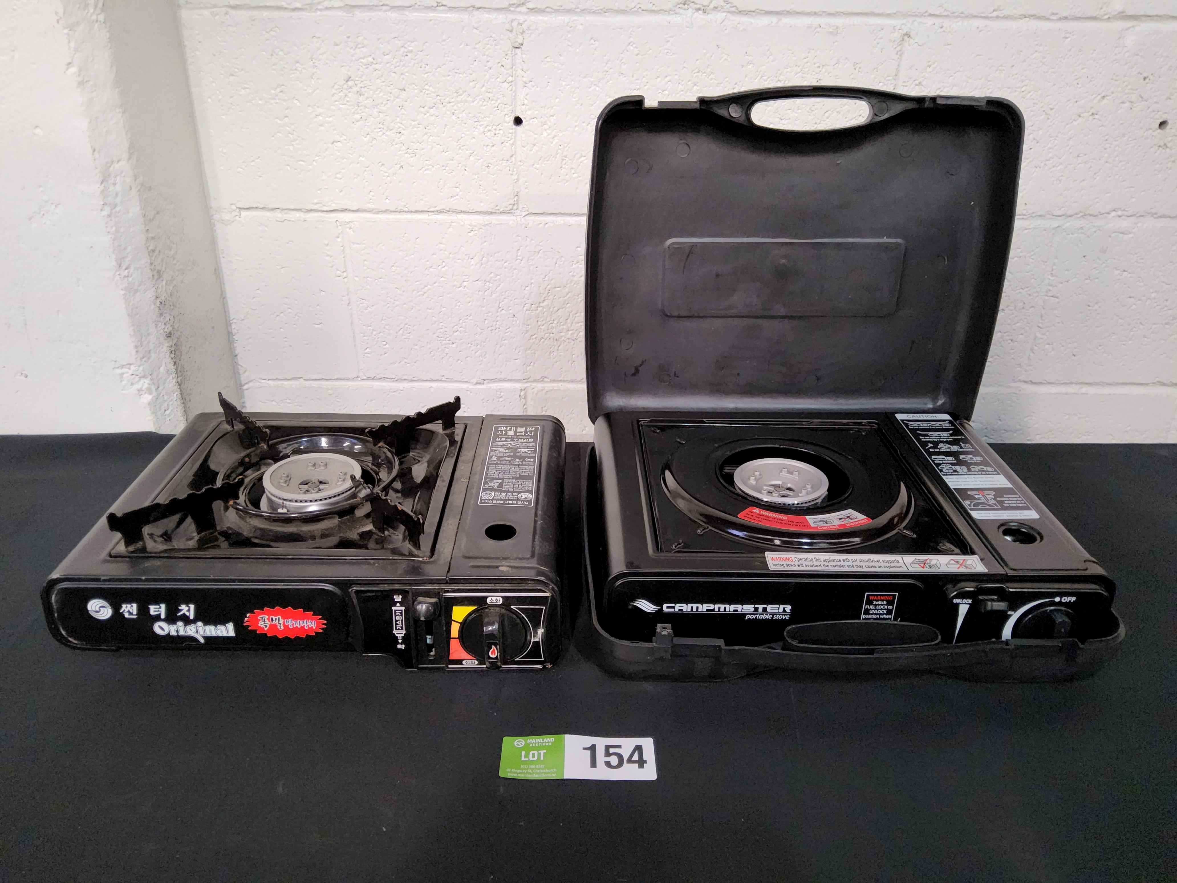 Campmaster & Original portable gas stoves Mainland Auctions