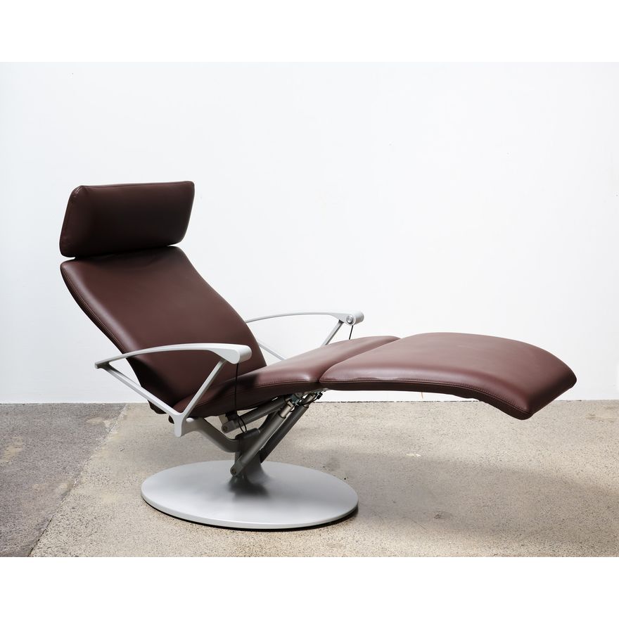 Ligne Roset, France - An adjustable leather lounger