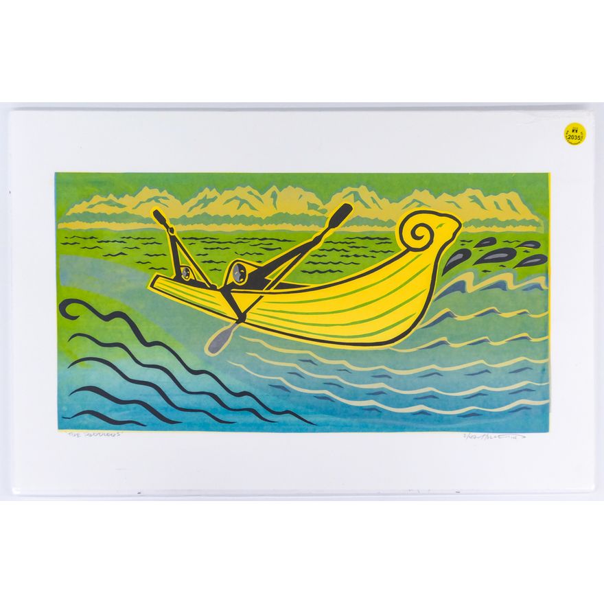Howard Leggett ''The Paddlers'' S/N 2014 Serigraph Sheet 13''x20''.