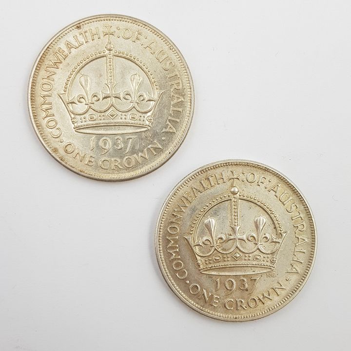 Aus. 1937 Crowns (x2)