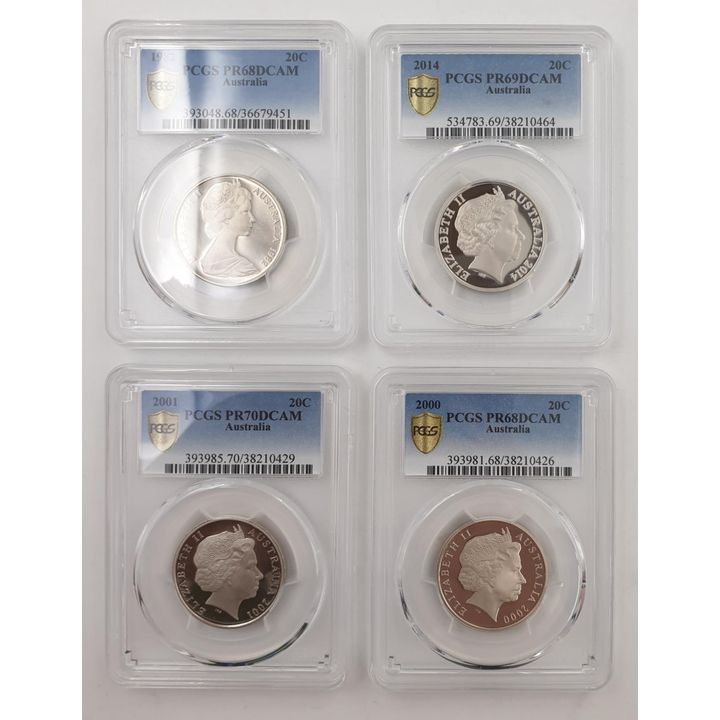PCGS Graded 20c Coins (x4)