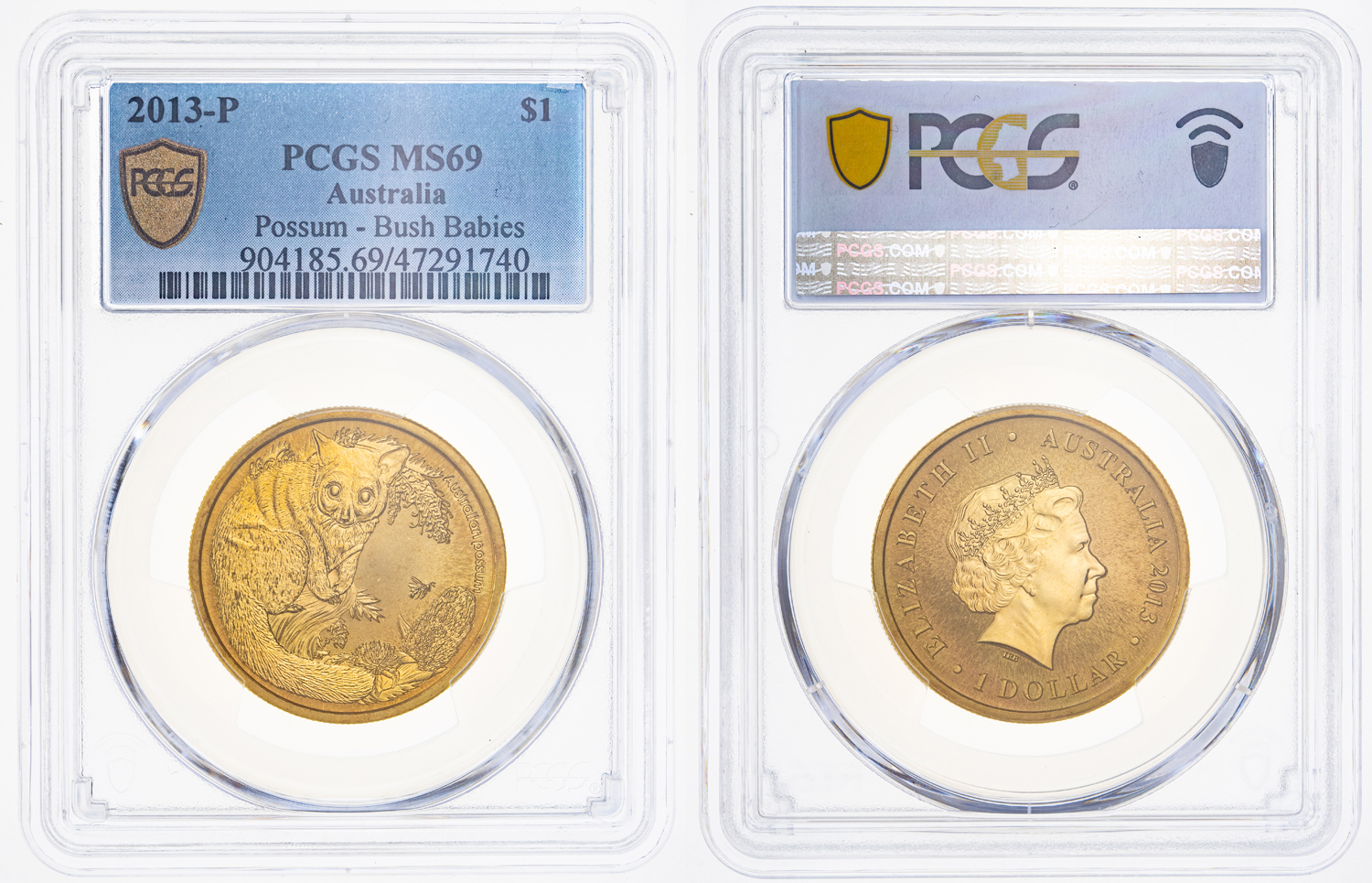 Possum - Bush Babies, One Dollar, 2013-P POP Report 17/1, PCGS MS 69