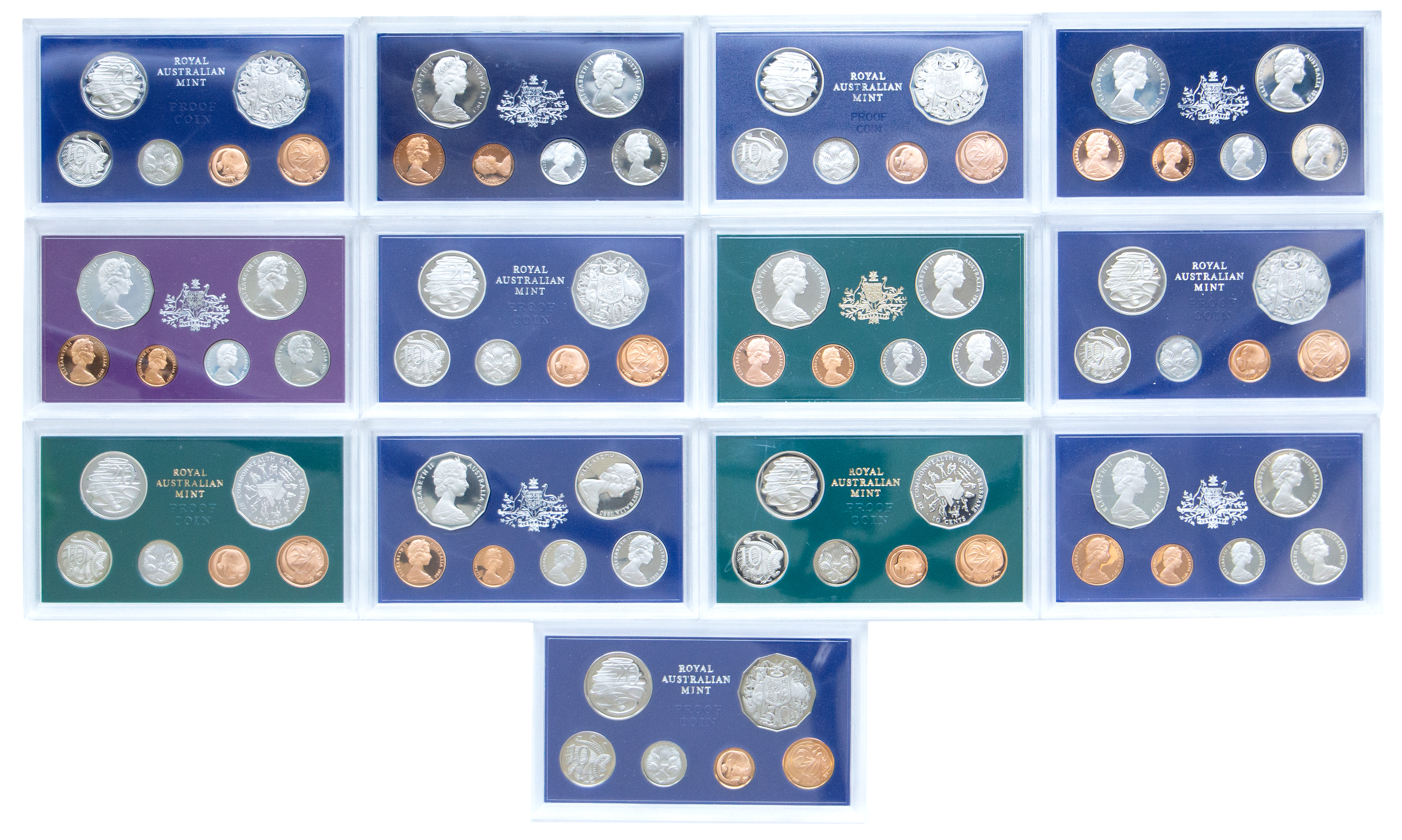 Elizabeth II, Proof Sets, 1971 - 1983, aFDC