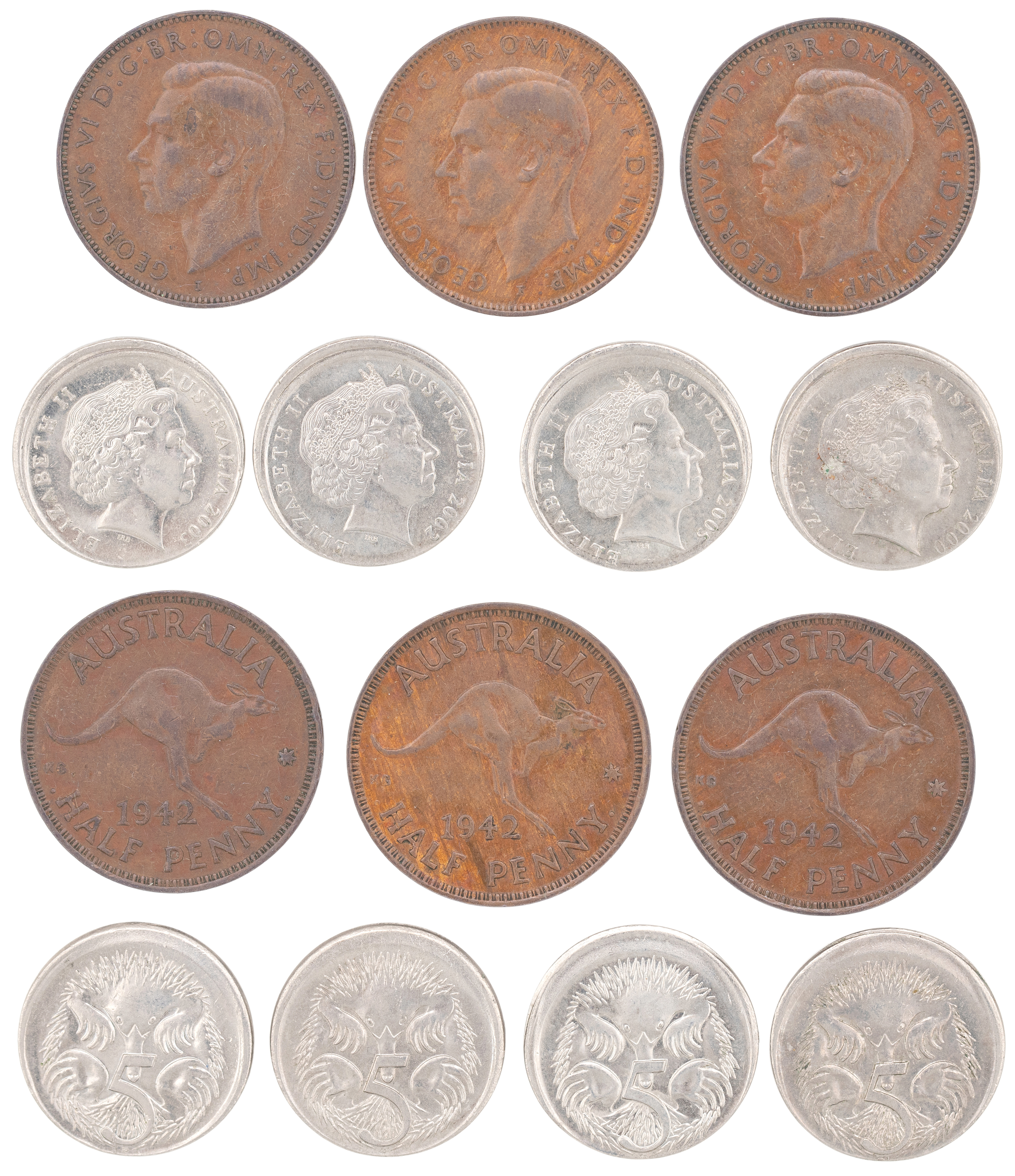Elizabeth II, Five Cent, 2000 - 2005, EF - aUNC