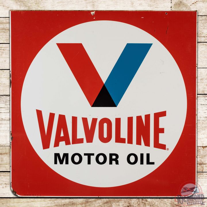 Valvoline Motor Oil 30" Double Sided Tin Sign w/ Logo