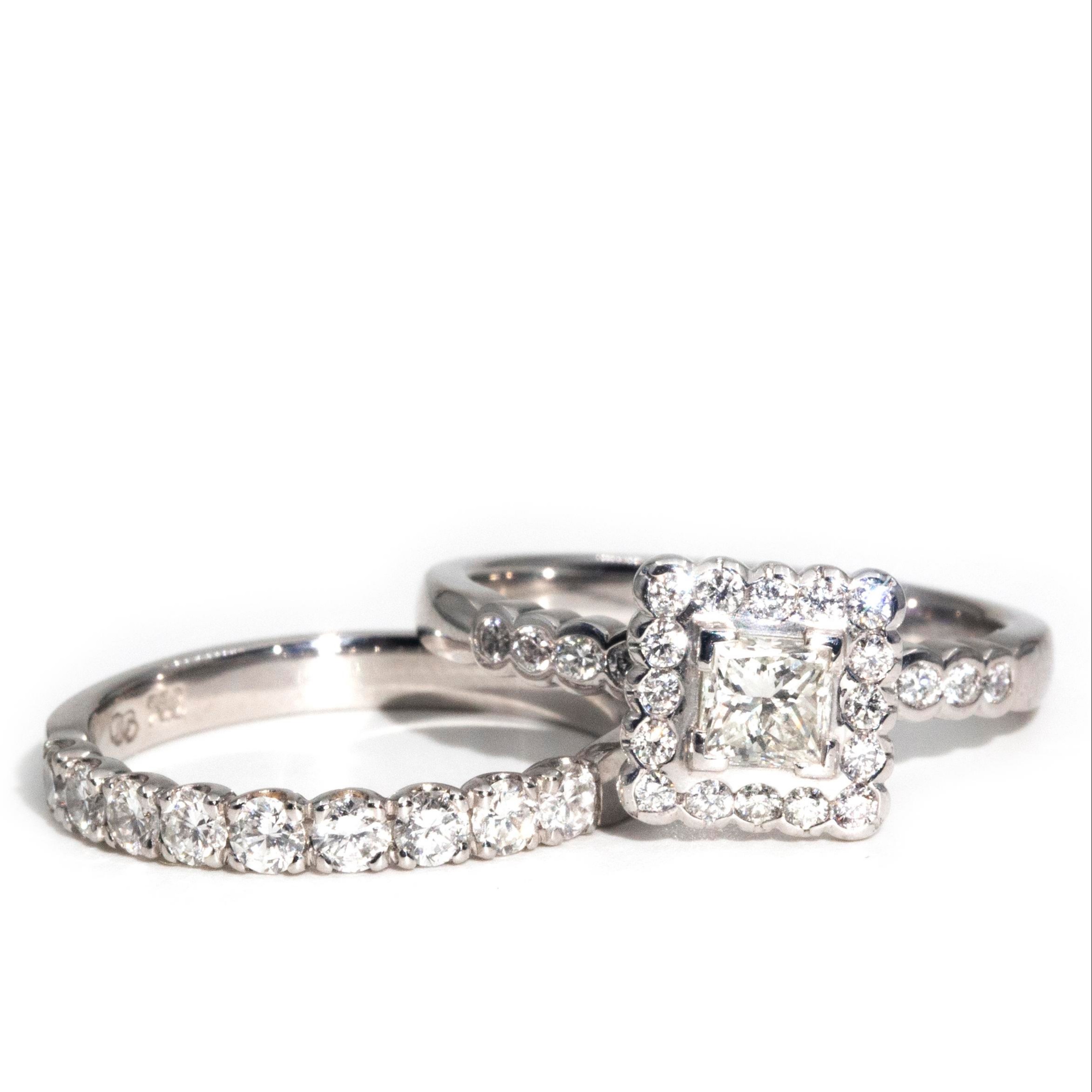 2388 · 1.67 Carat Total Diamond Weight Ring Set With Certified Diamon