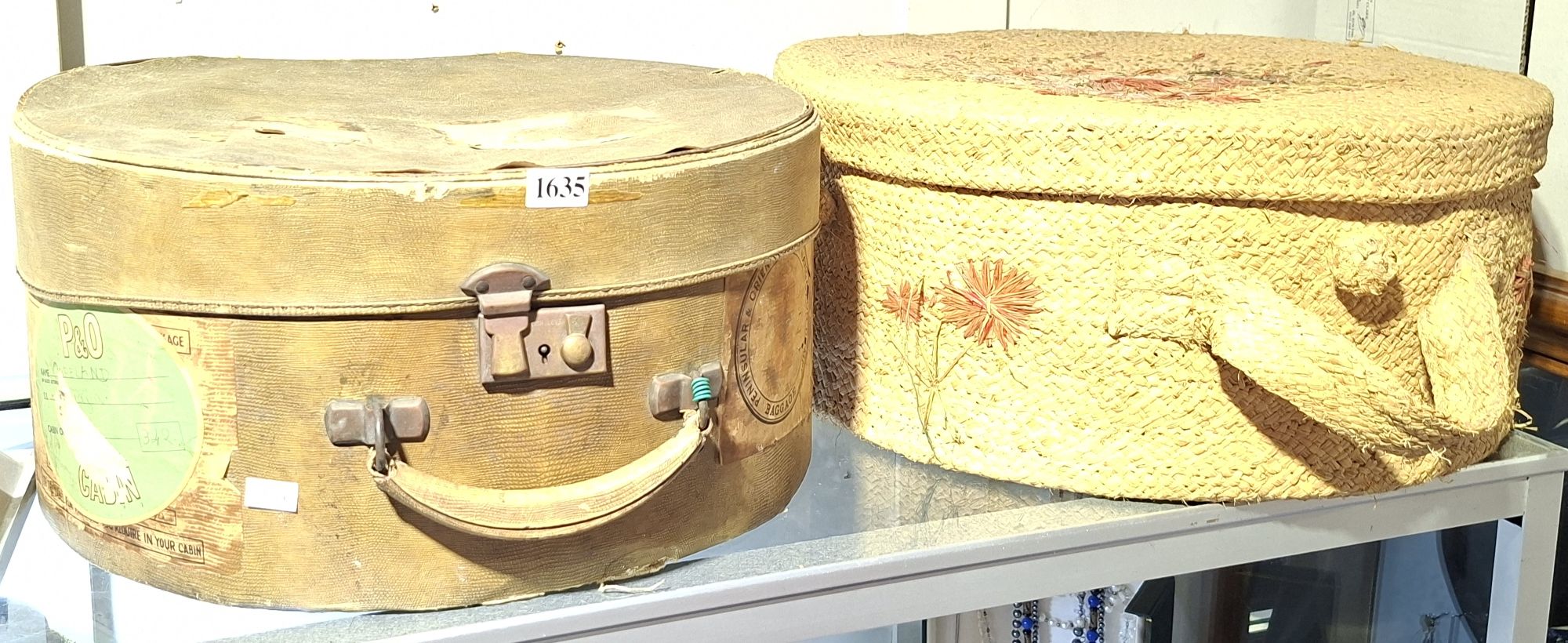 Two Vintage Hat Boxes