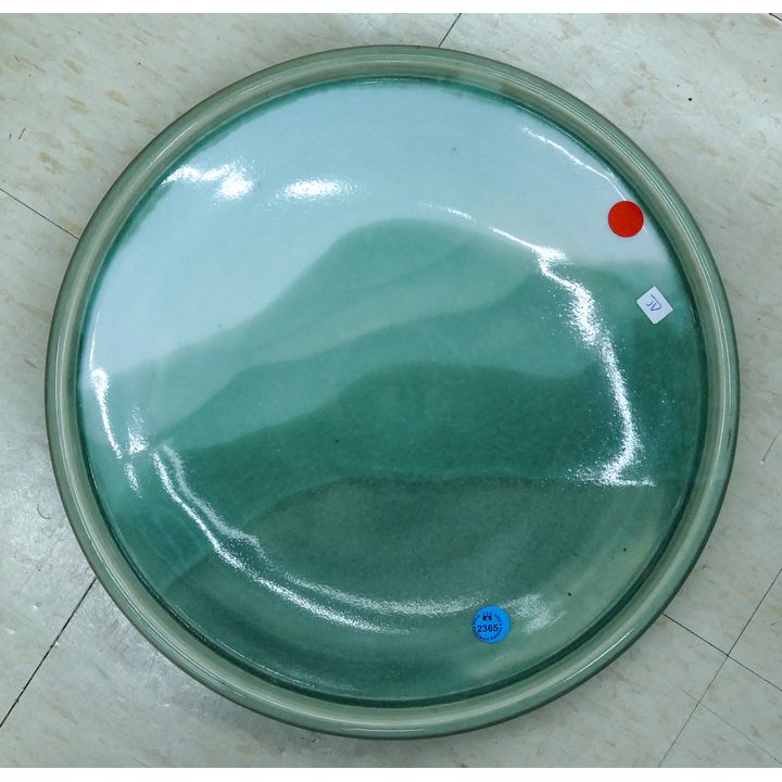 Leighton Green Crackle Landscape Charger 14''