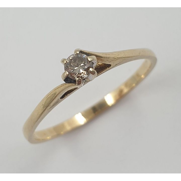 9ct Y/G & W/G Diamond Ring