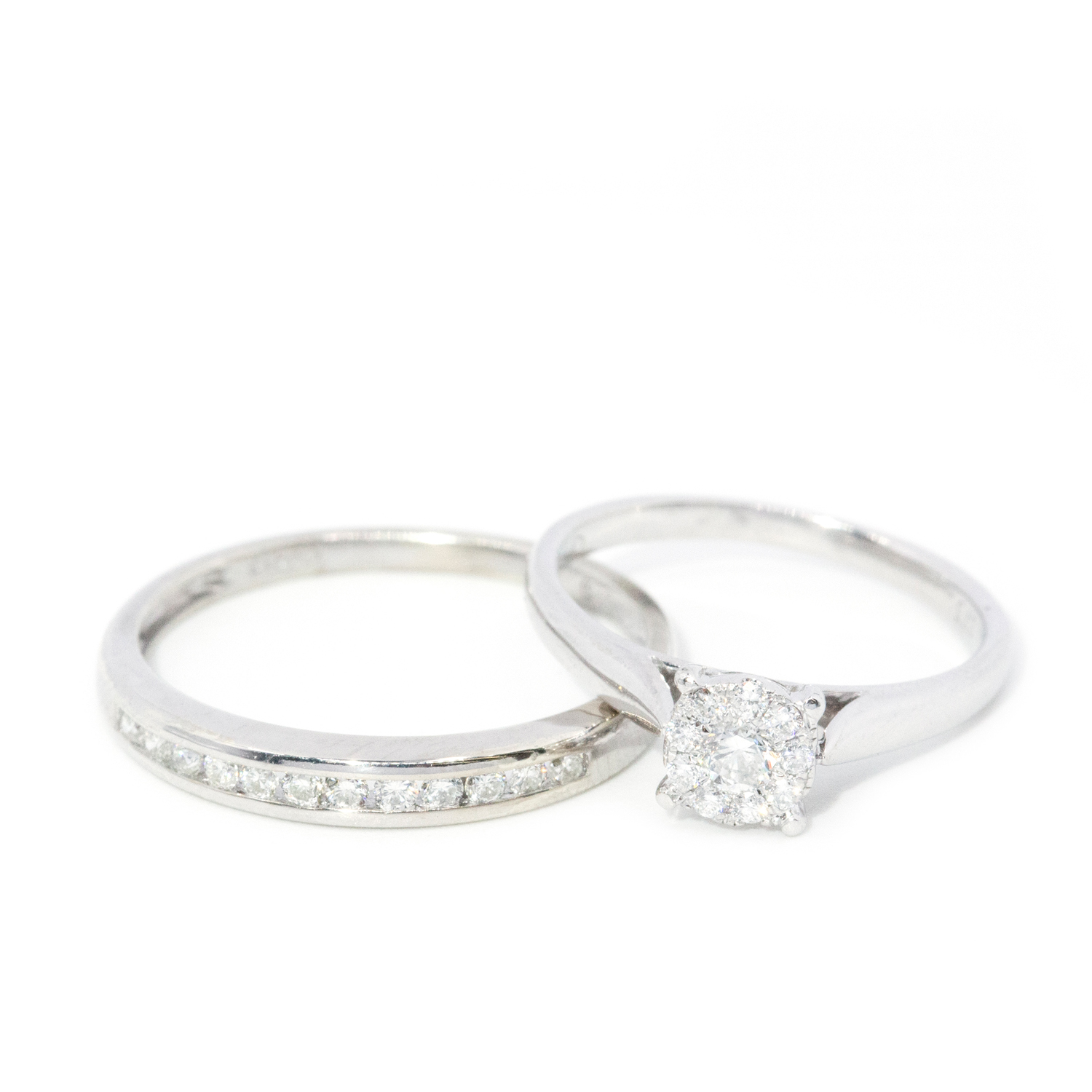 Two 9ct Gold Diamond Rings