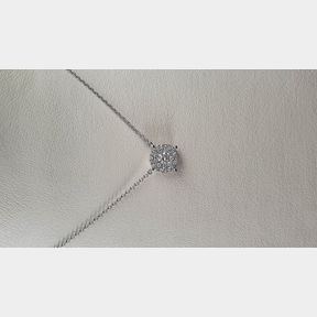 .500CT DIAMONDS IN 18CT WHITE GOLD NECKLACE COLOUR HI CLARITY VS/SI - 51624/91