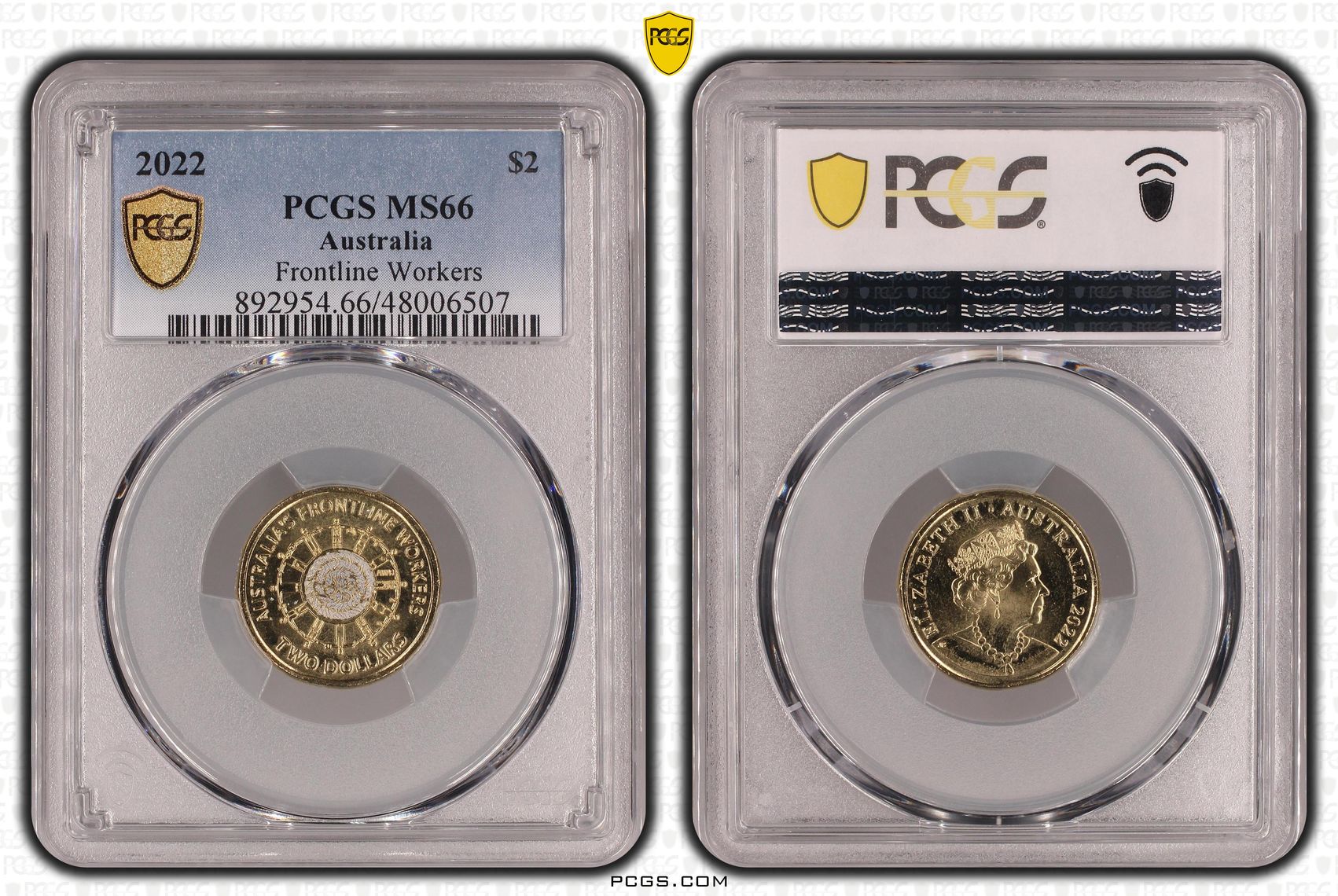 Frontline Workers Colorized , Two Dollar, 2022, PCGS MS66