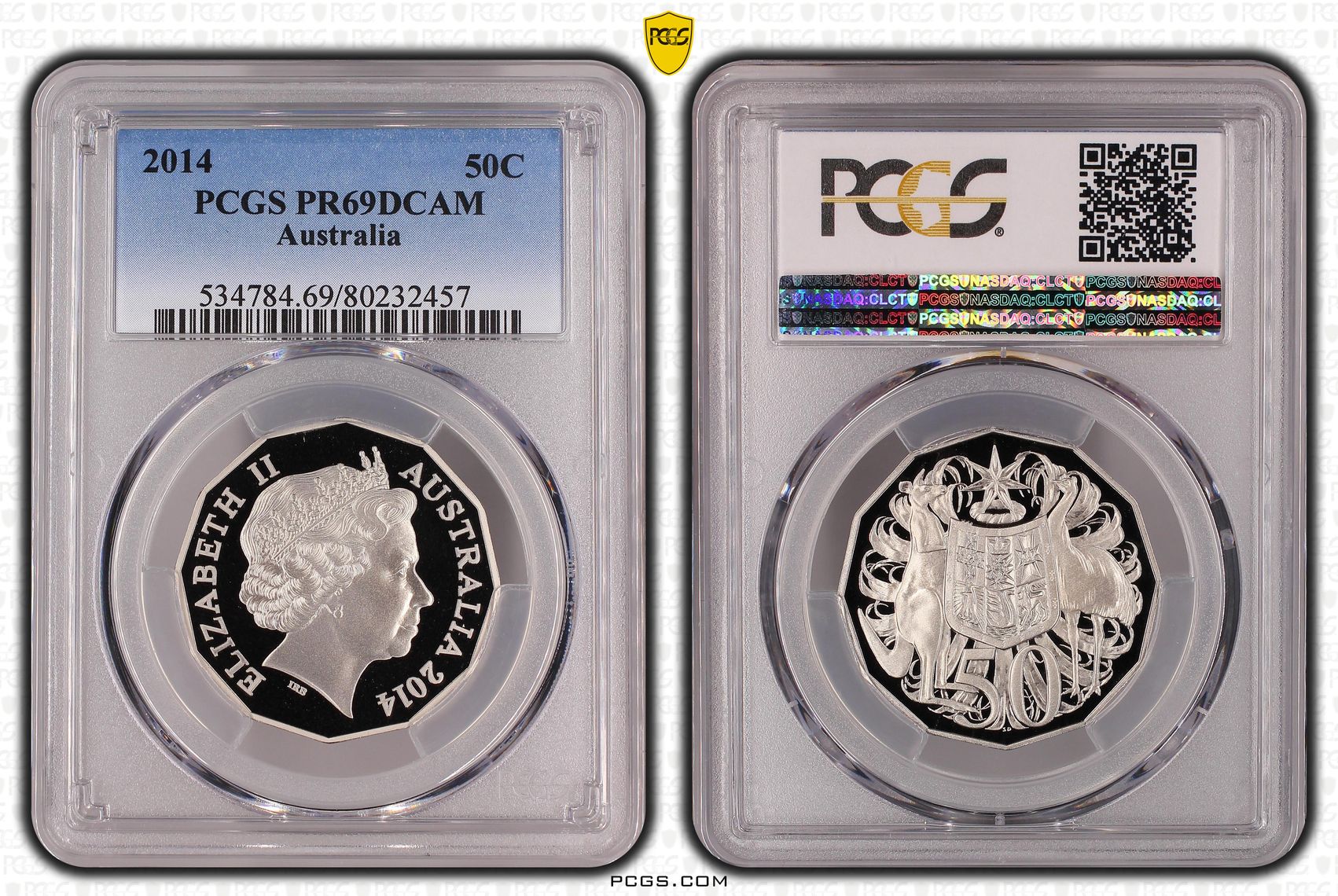 Fifty Cent, 2014, PCGS PR69DCAM