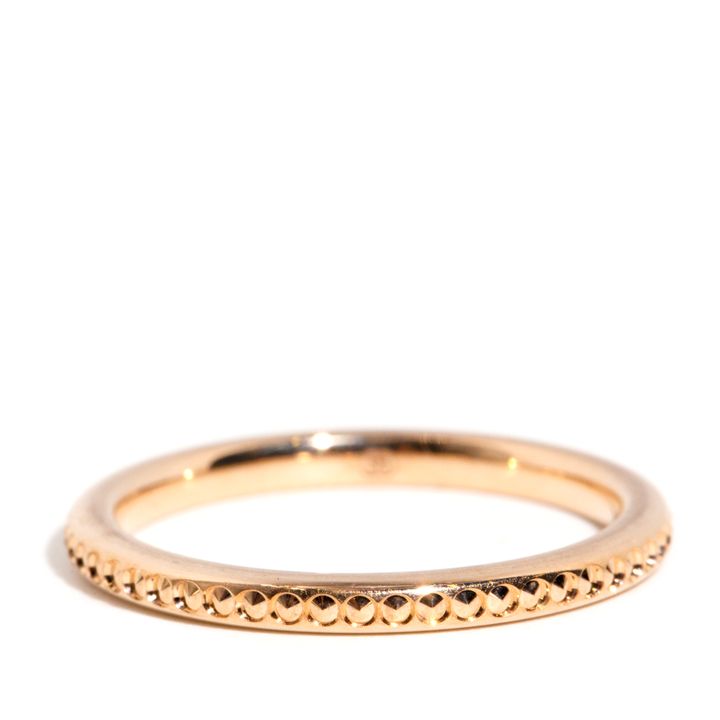 9 Carat Rose Patterned Ring,