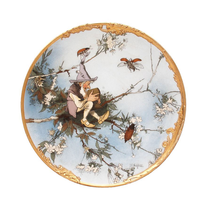 Talerz dekoracyjny, Villeroy & Boch, Mettlach, 1892