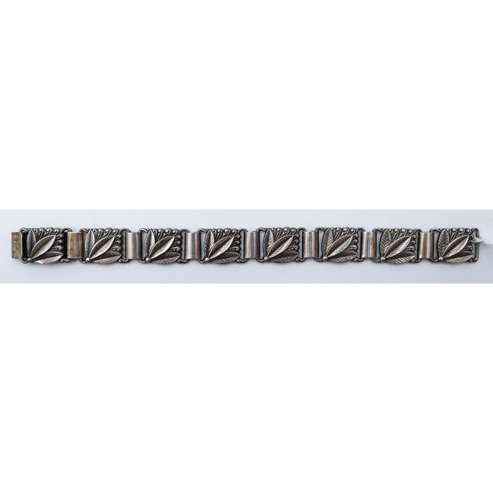 Swedish Art Deco Hallmarked Silver Bracelet 7'' - 23 Grams