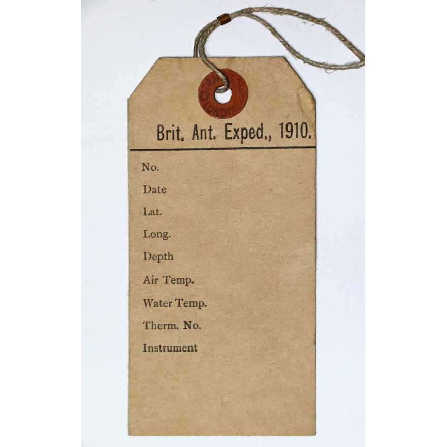 BRITISH ANTARCTIC EXPEDITION 1910 - Baggage Label [?] for instruments