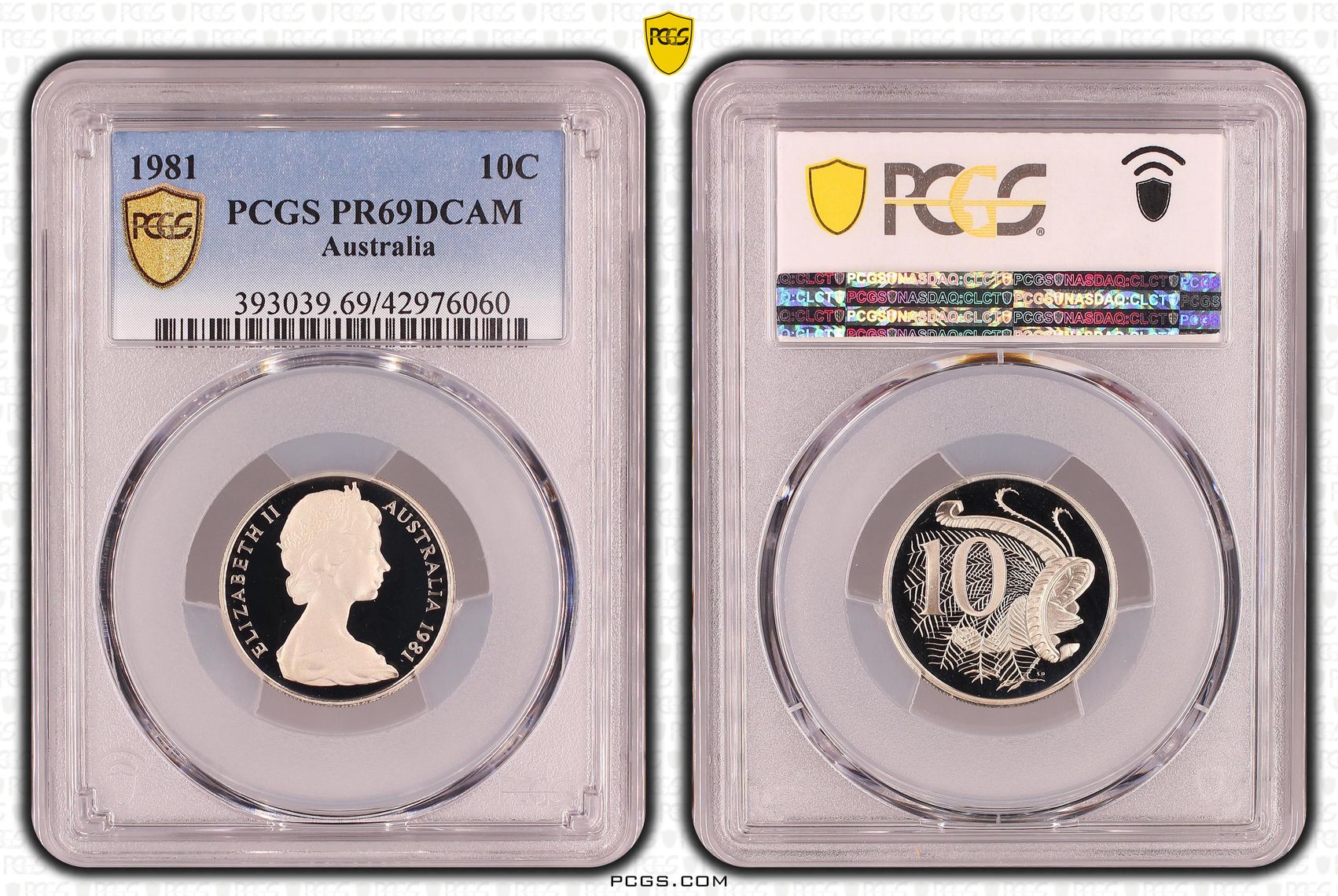 , Ten Cent, 1981, Pcgs Pr69dcam