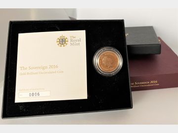 2016 ELIZABETH II BRILLANT UNCIRCULATED GOLD SOVEREIGN