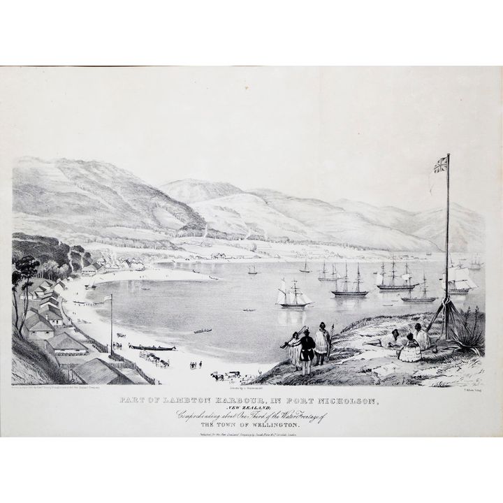 HEAPHY, CHARLES - Lithograph, Part of Lambton Harbour, in Port Nicholson New Zealand.