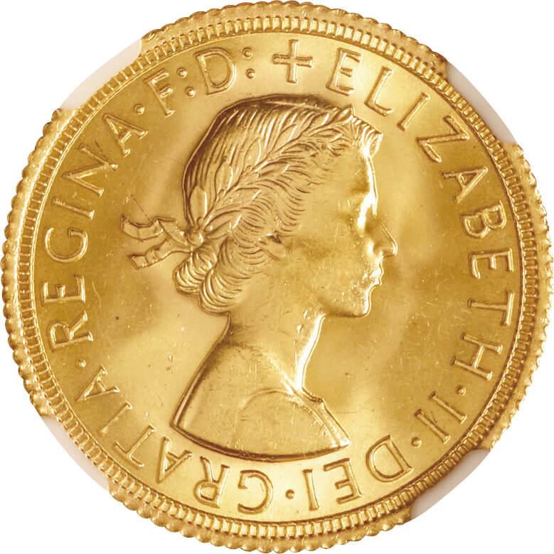 英国-GB. NGC MS64. Gold. ソブリン(Sovereign). エリザベス2世女王像 