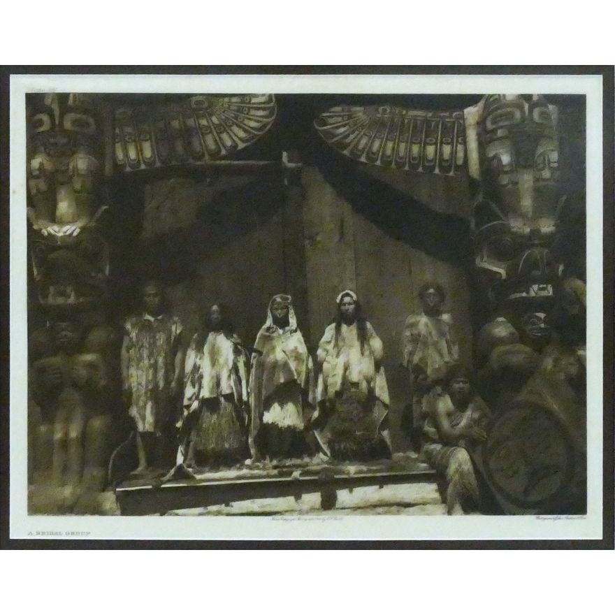 Antique Edward Curtis ''A Bridal Group'' (Plate 361) Large Photogravure