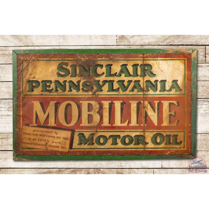 5' Sinclair Pennsylvania Mobiline Tin Sign