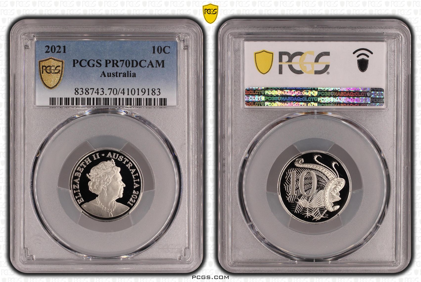 Elizabeth II, Ten Cent, 2021, PR70DCAM