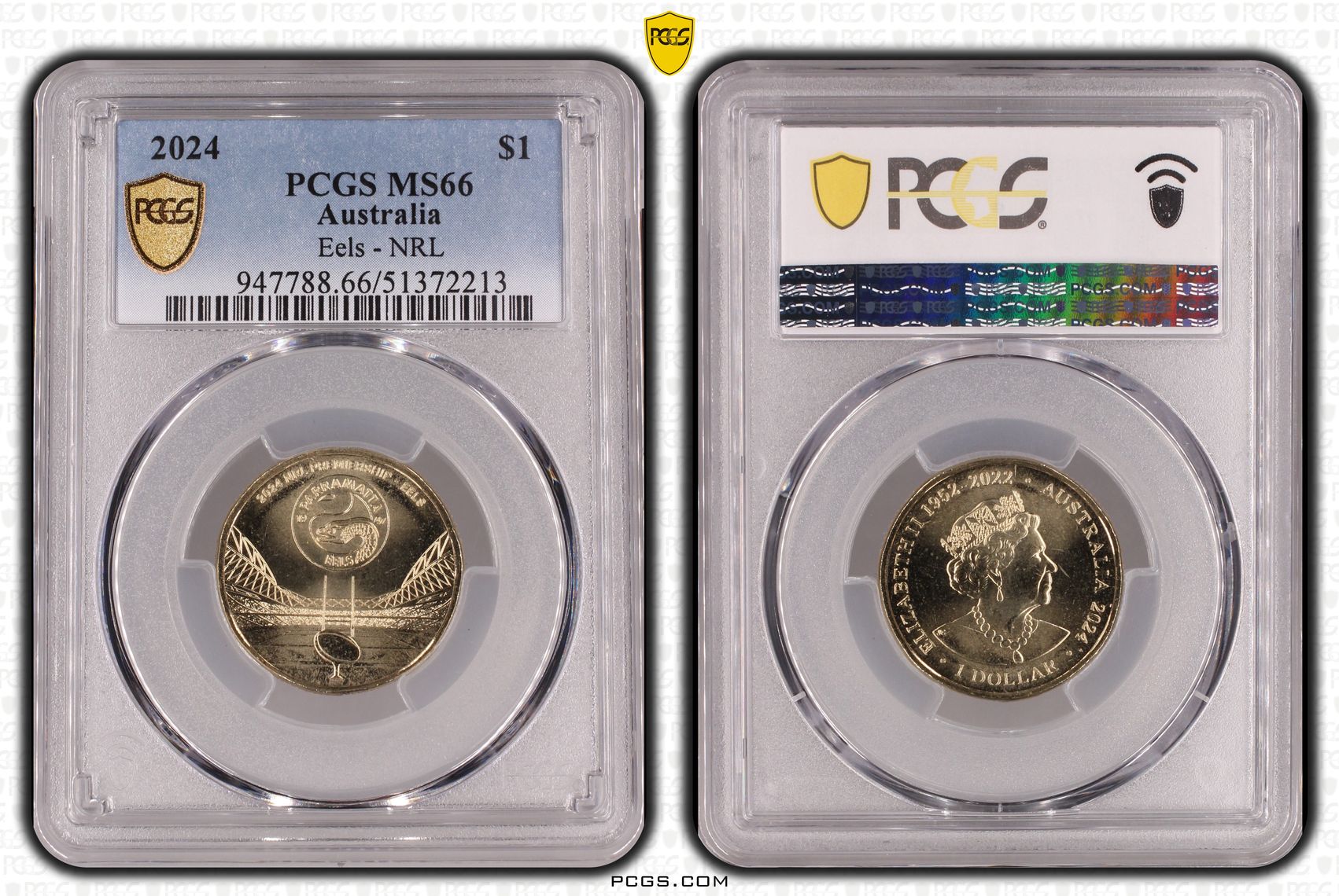 Eels - NRL, One Dollar, 2024, PCGS MS66