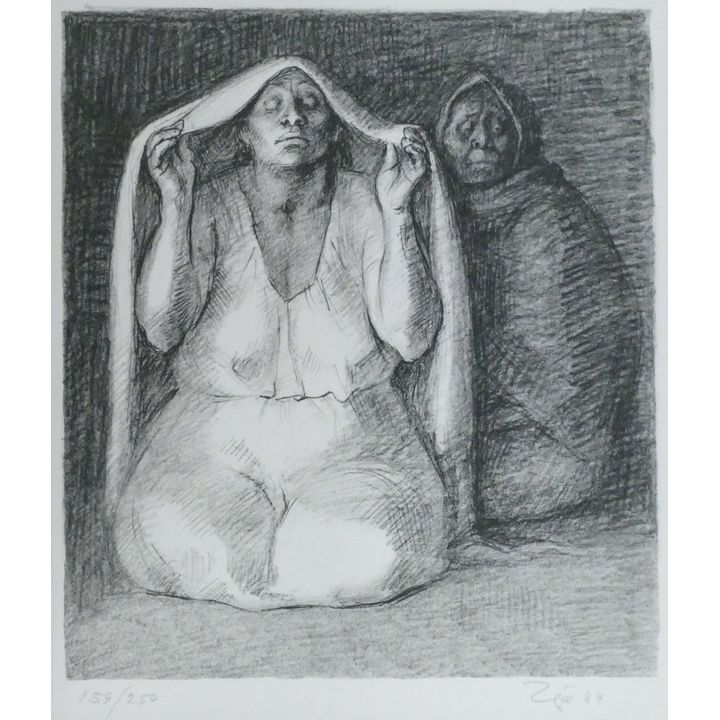 Francisco Zuniga ''Ritual'' 1984 Lithograph