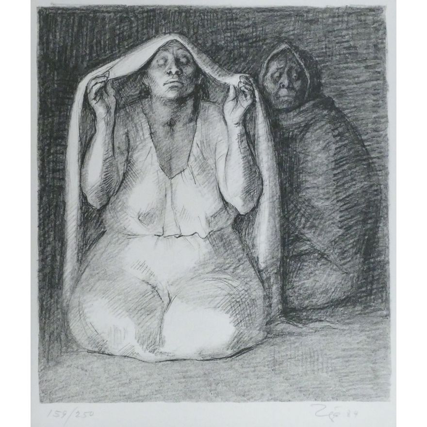 Francisco Zuniga ''Ritual'' 1984 Lithograph