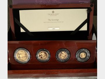 2021 PROOF GOLD 4-COIN SOVEREIGN SET BOXED AND CERTIFICATED