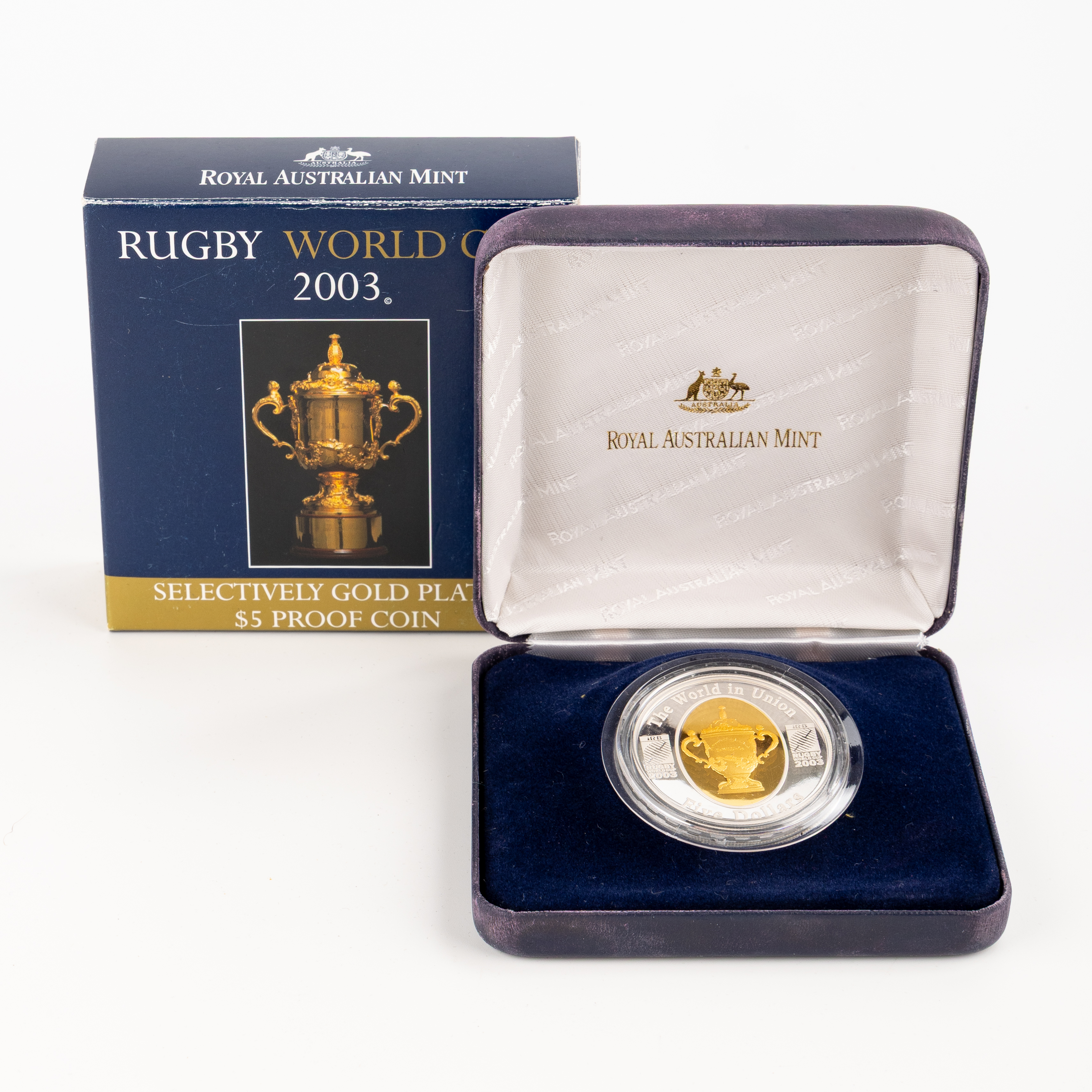 Elizabeth II, RAM - Rugby World Cup, Five Dollars, 2003, FDC